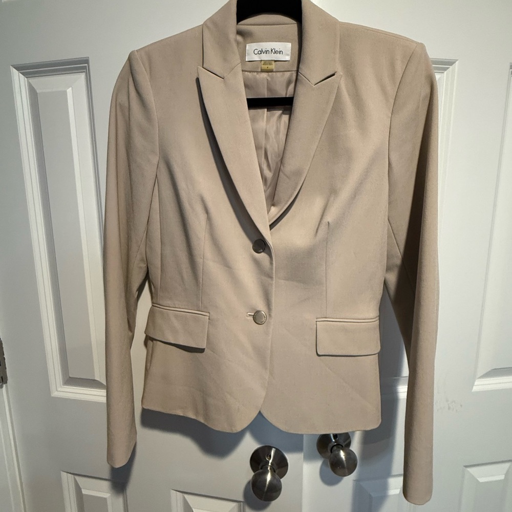 Calvin Klein Women's Beige Blazer